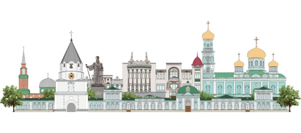 Сызрань Кремль вектор