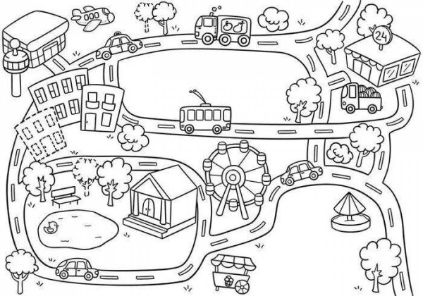 Раскраска "город"