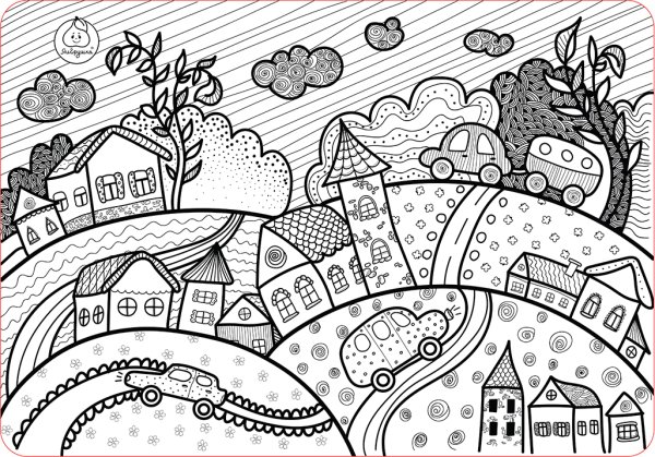 ЯИГРУШКА коврик-раскраска городок