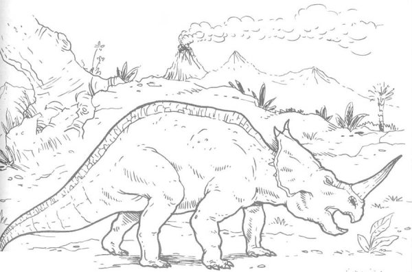 Раскраска динозавры Аллозавр