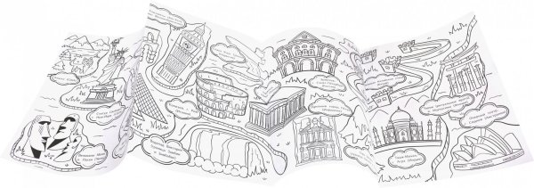 Достопримечательности раскраска для детей