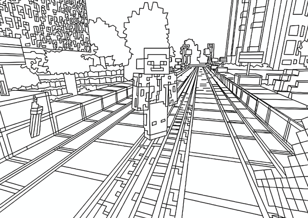 Раскраска майнкрафт