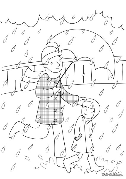 Прогулка. Раскраски