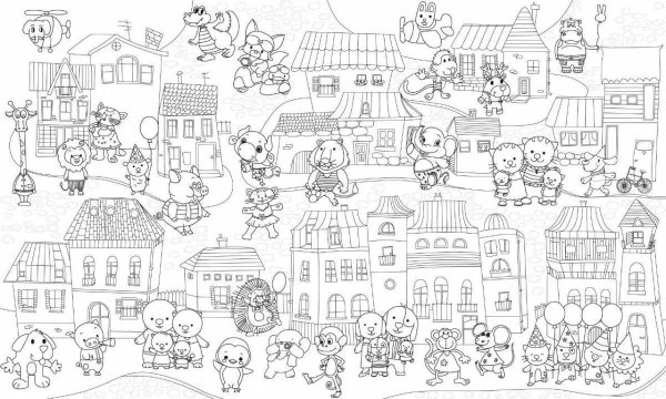 Большая раскраска для детей