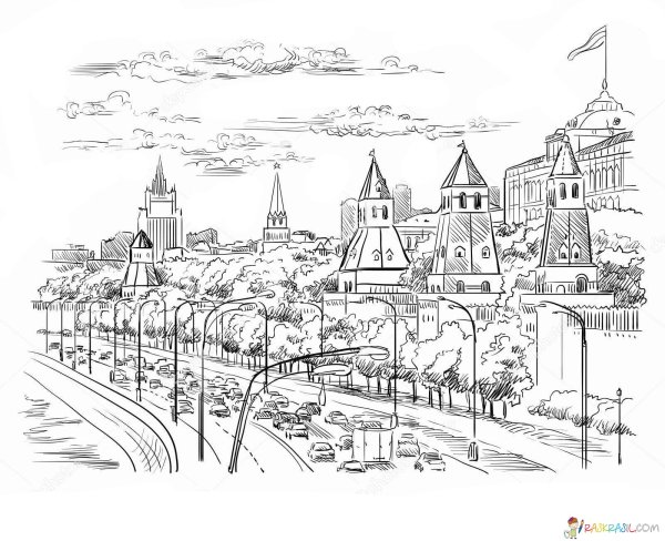 Раскраска "Москва"