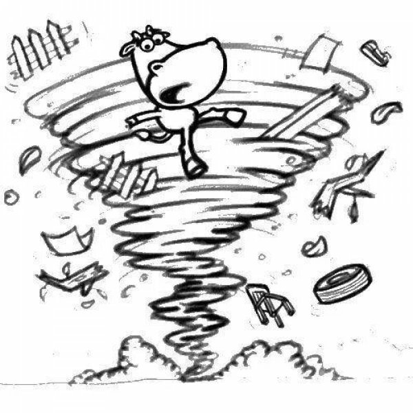 Картинки раскраски смерч