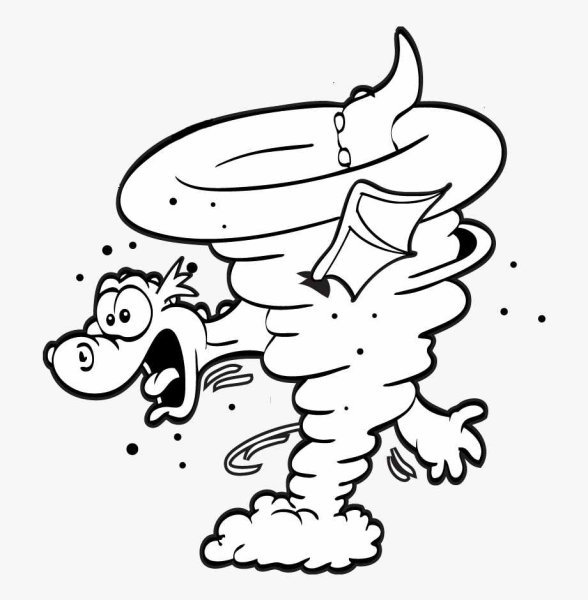 Смерч раскраска для детей