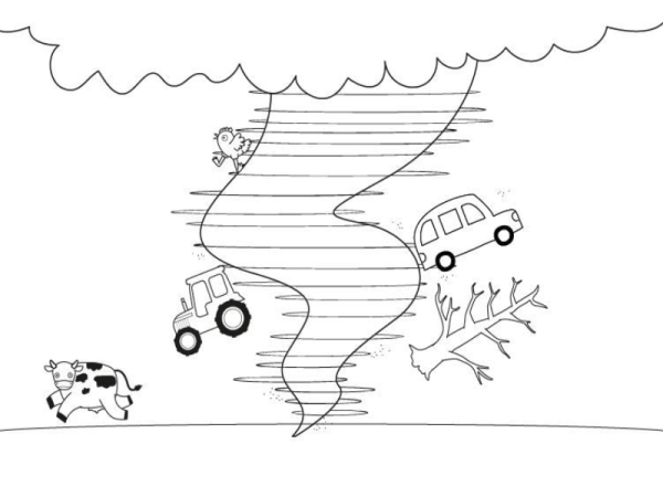 Ураган раскраска для детей