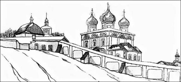 Трифонов монастырь Киров раскраска