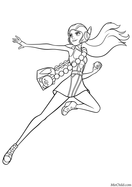 Раскраски город героев Хани Лемон