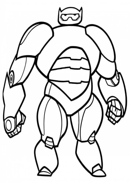 Беймакс раскраска