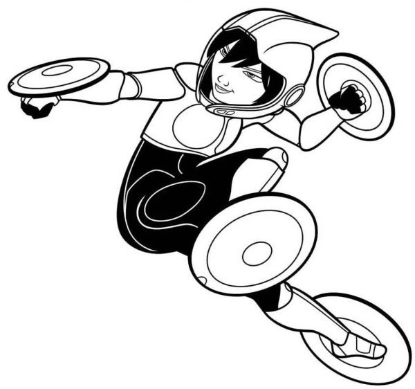 Раскраска город героев Гого