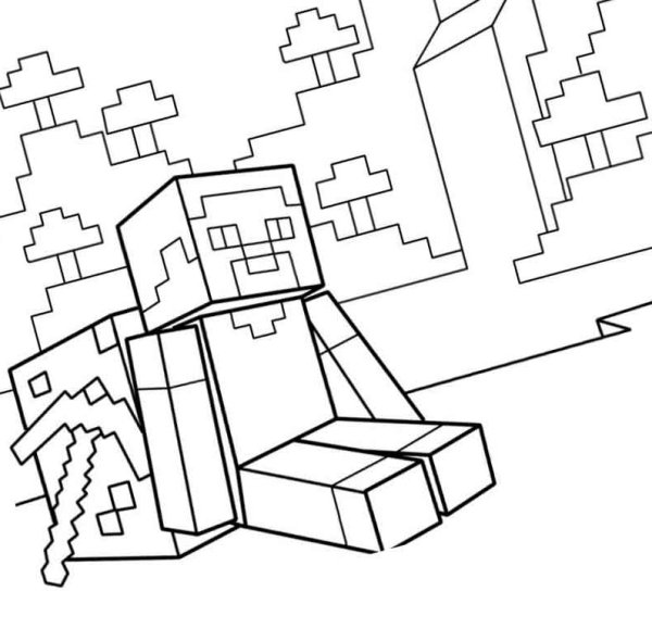 Раскраска майнкрафт
