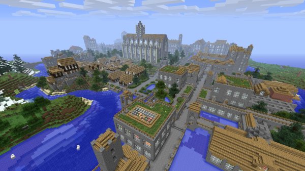 Город жителей в МАЙНКРАФТЕ