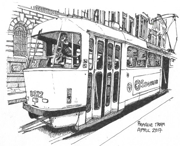 Нарисовать трамвай