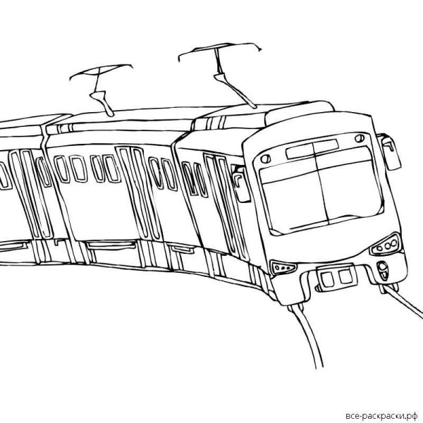 Трамвай для раскрашивания