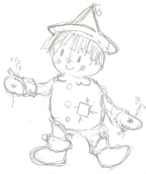 Рисунок Страшилы из волшебника изумрудного города