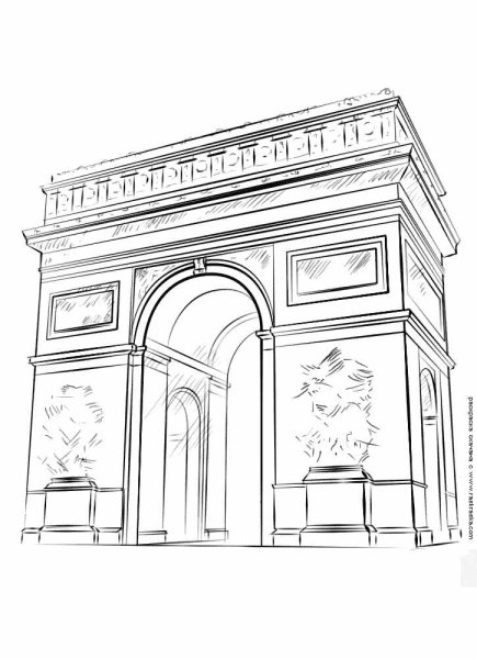 Триумфальная арка Париж перспектива