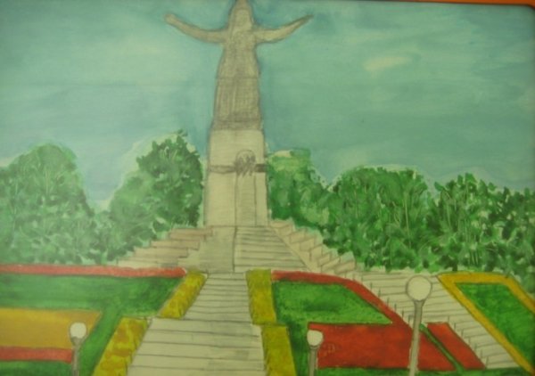 Монумент матери Чебоксары рисунок