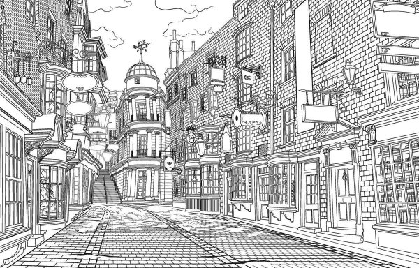 Раскраска антистресс Гарри Поттер