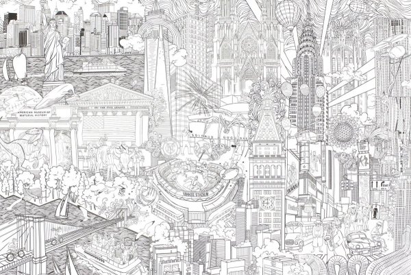 Раскраска антистресс город