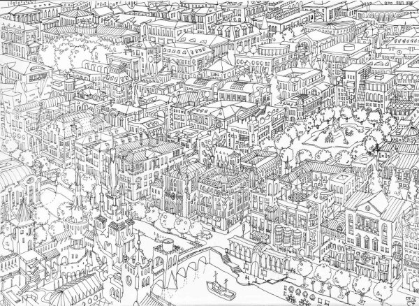 Раскраска "город"