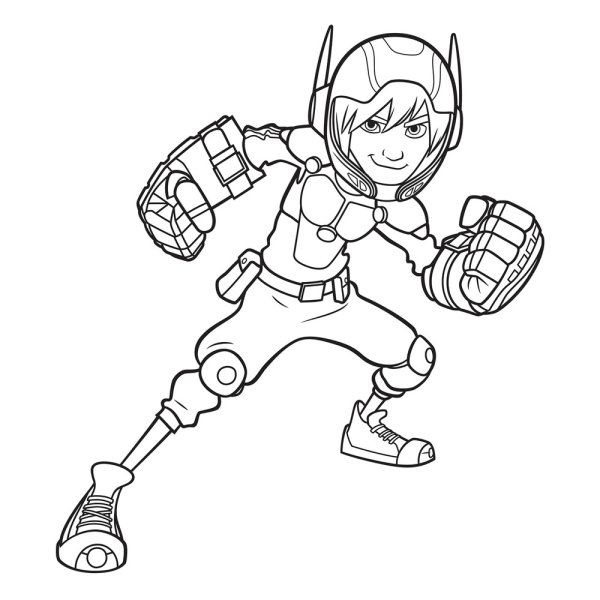 Раскраска мультик город героев