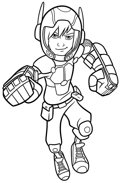 Хиро Хамада раскраска