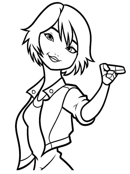 Раскраска город героев Хиро