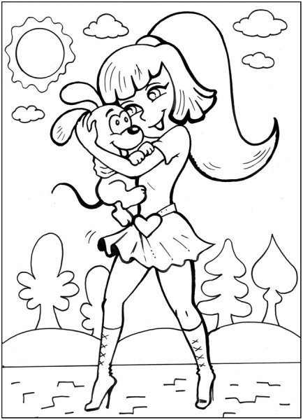 Волшебник изумрудного города раскраска Элли и Тотошка