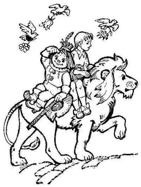 Раскраска Элли из сказки волшебник изумрудного города