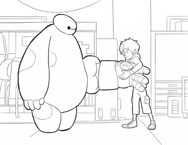 Раскраска город героев Хиро