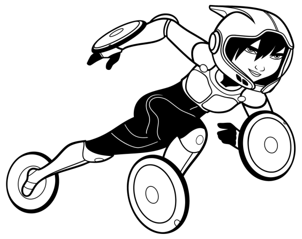 Раскраска город героев Гого