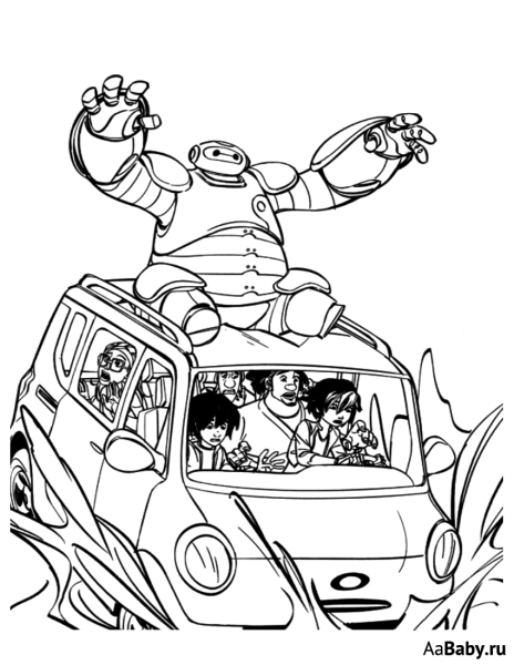 Раскраски для мальчиков Беймакс