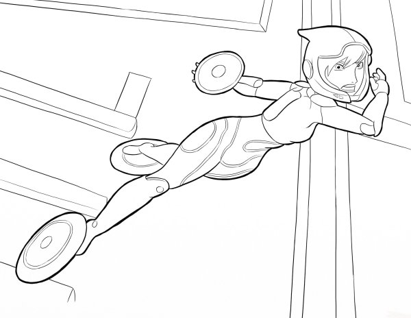 Раскраска город героев Гого