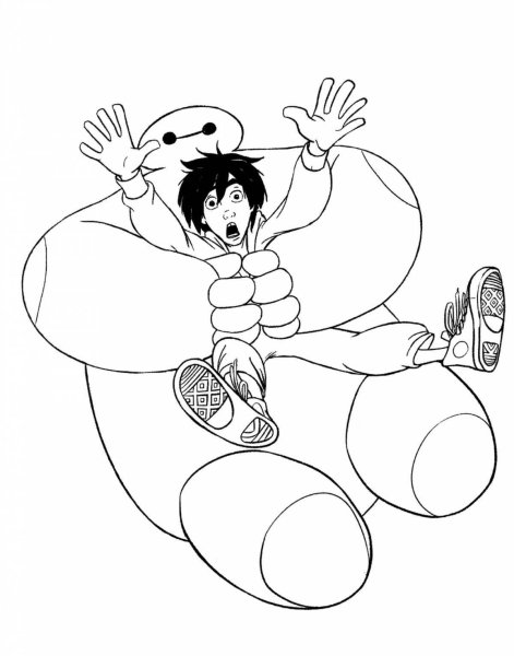 Раскраска мультик город героев