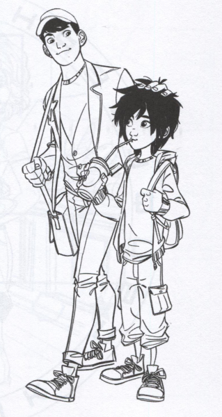 Город героев Хиро рисунок