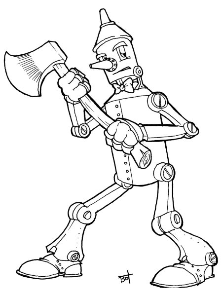 Железный дровосек волшебник изумрудного города раскраска