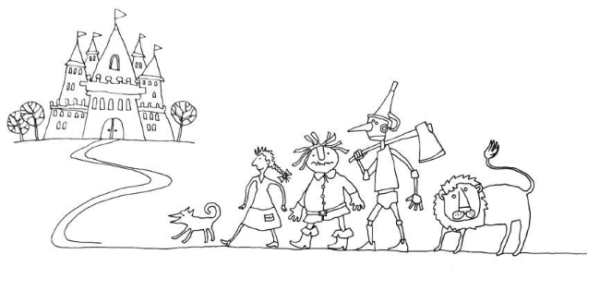 Нарисовать иллюстрацию к сказке волшебник изумрудного города