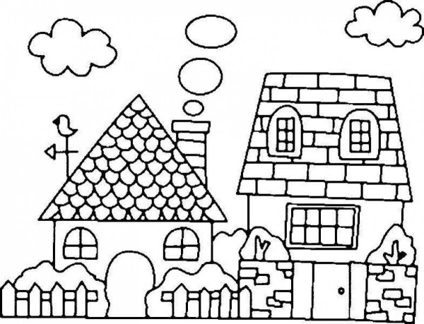 Раскраска город для детей