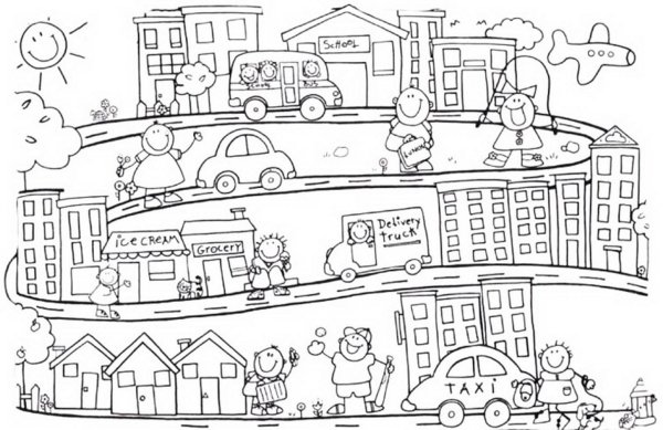 Раскраска "город"