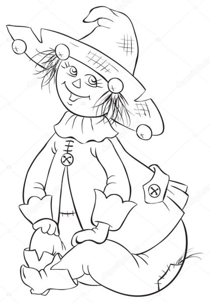 Раскраски Страшила изумрудный город