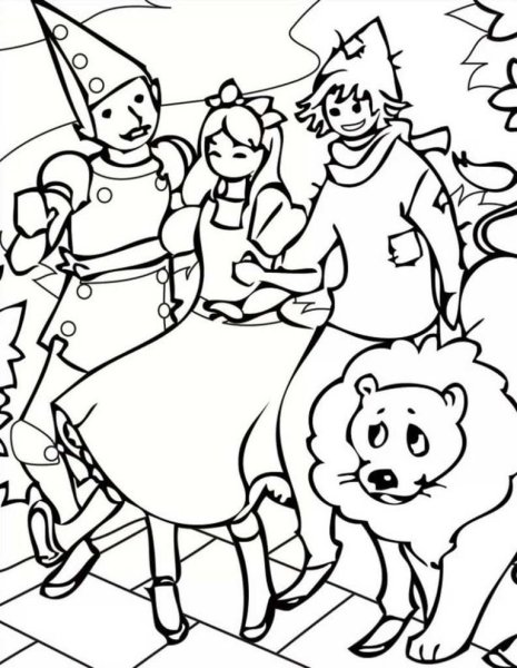 Волшебник изумрудного города раскраска Элли и Тотошка