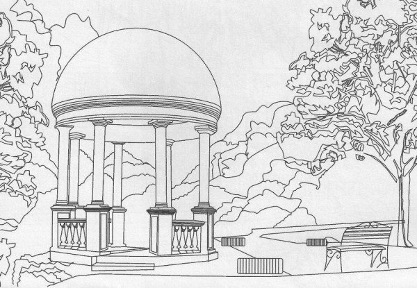 Парк раскраска для детей
