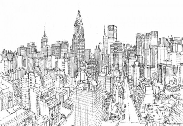 Раскраска "город"