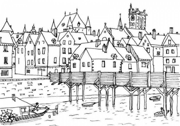 Эскиз исторического города