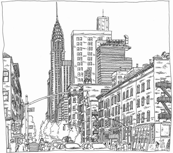 Нью Йорк карандашом