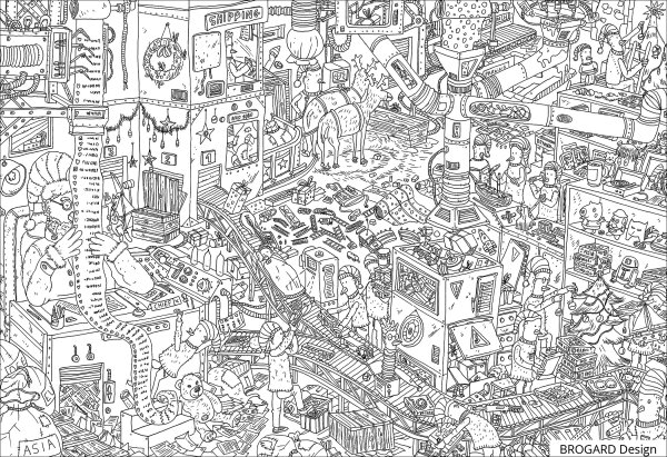 Сложная разукрашка для мальчиков