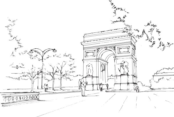 Триумфальная арка Курск иллюстрация