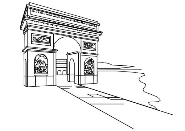 Триумфальная арка карандашом